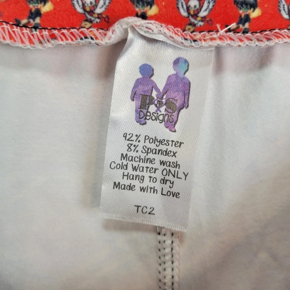 P&S Designs Wizard Print Polyester Spandex Ankle Leggings Tall And Curvy - Picture 6 of 6